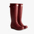 Hunter Womens Original Tall rain boots in merlot, with signature side buckle and front logo.