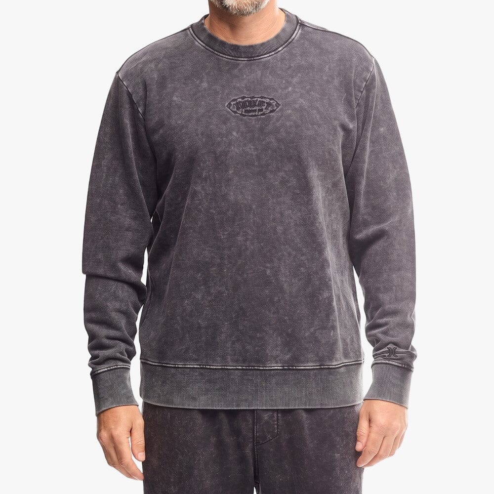 Hurley Mens Acid Bar Crew Sweater Black | Hurley
