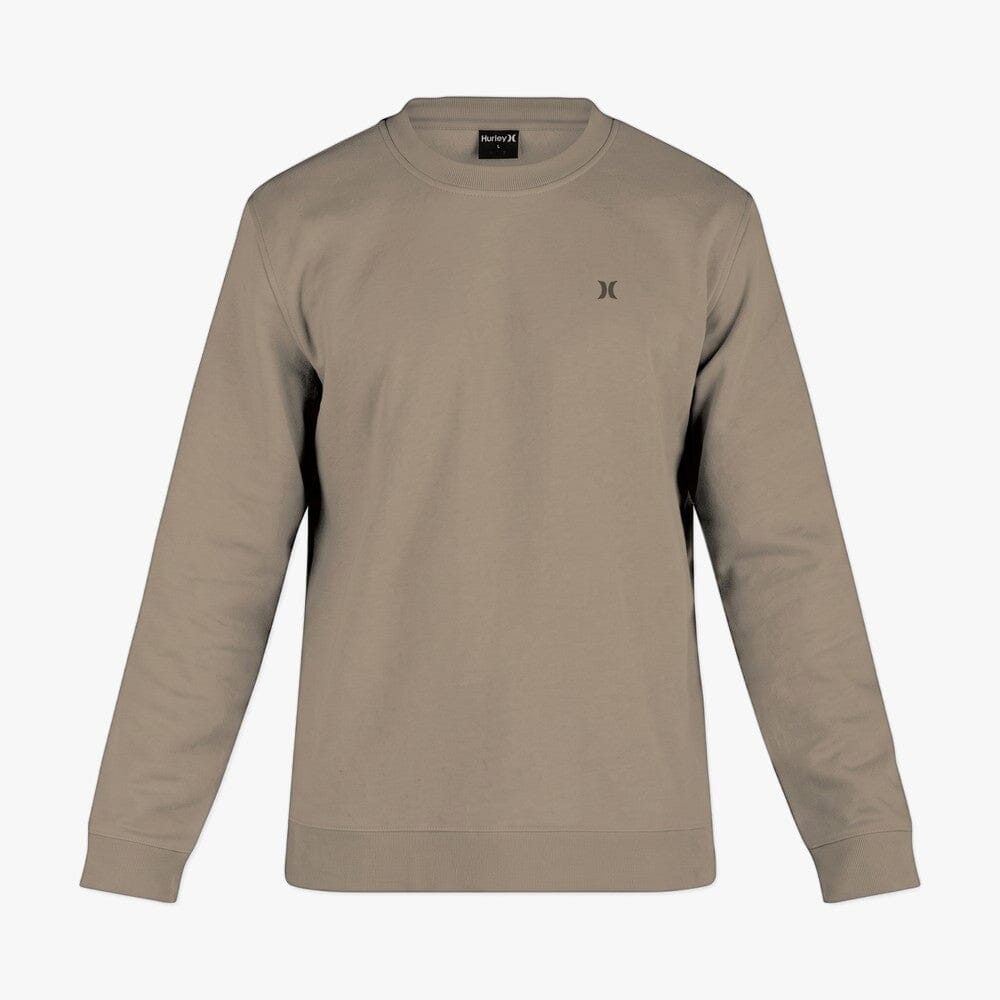 Hurley Mens Everyday Crew Sweater Dark Camel | Hurley