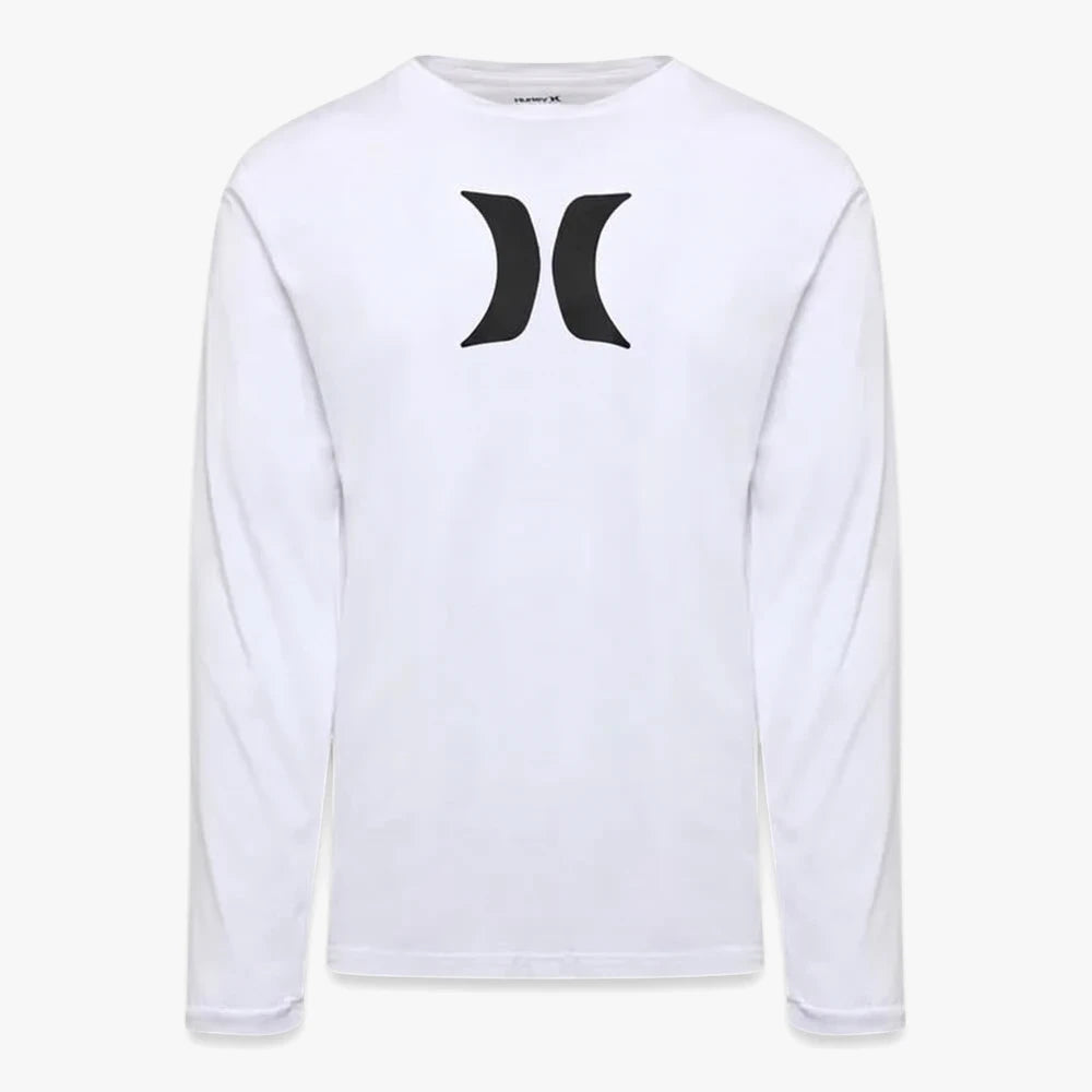 Hurley Mens Icon Long Sleeve Tee White