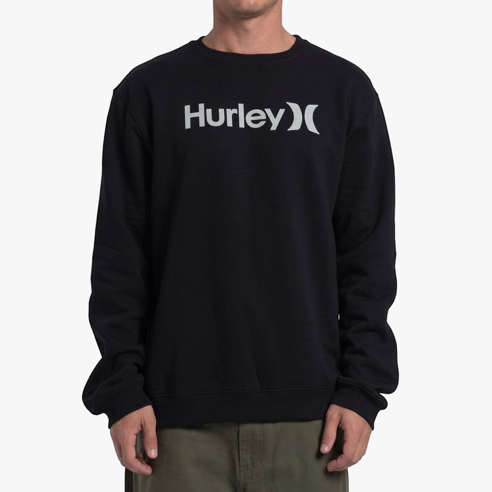 Hurley Mens One And Only Crew Sweater Black | Hurley