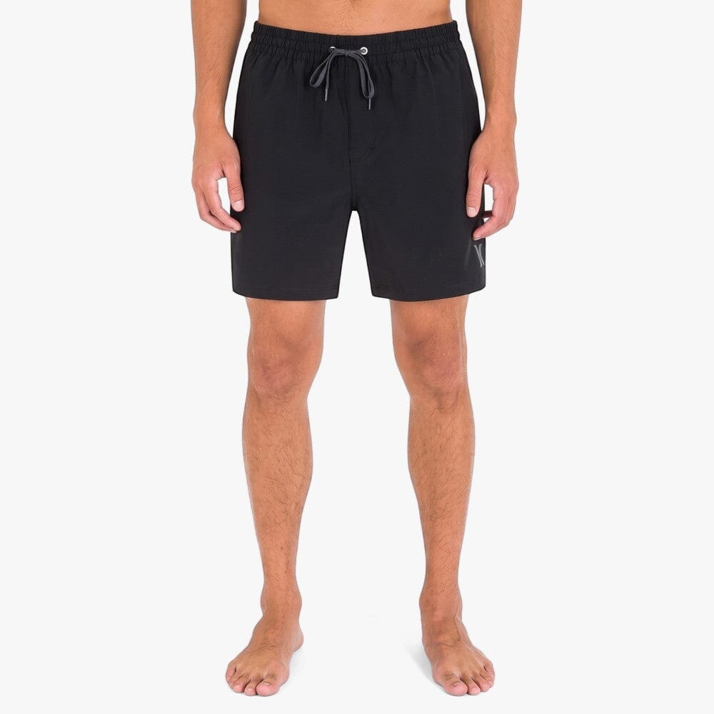 Hurley Mens One And Only Solid Volley 17" Boardshorts Black | Hurley