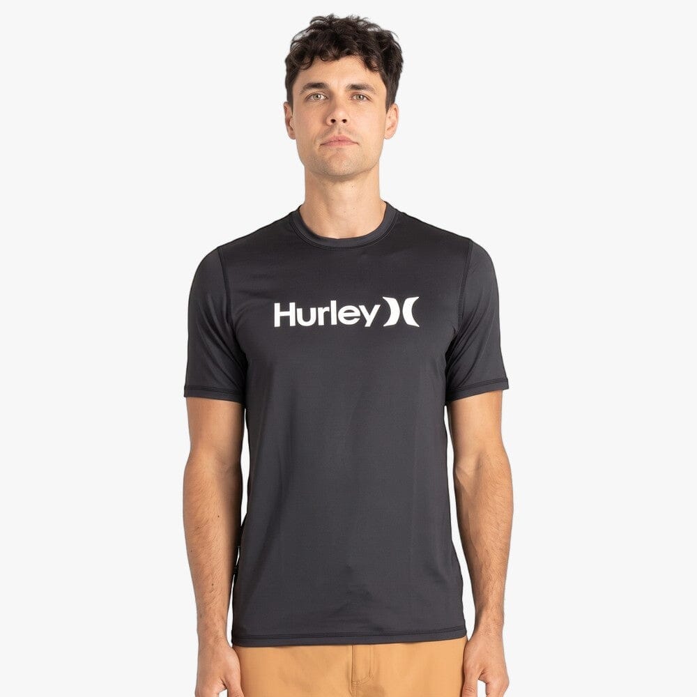 Hurley Mens Short Sleeve Rashvest Black | Hurley