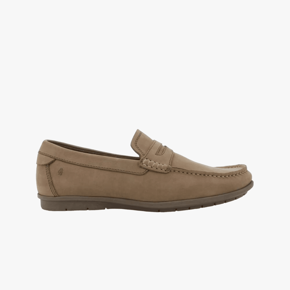 Hush Puppies Mens Hudson Tortota Cow Nubuck Leather Loafer Taupe | Hush Puppies