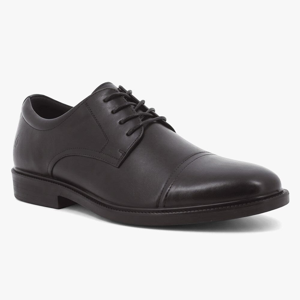Hush Puppies Mens Reggie Cow Leather Shoe Black | Hush Puppies