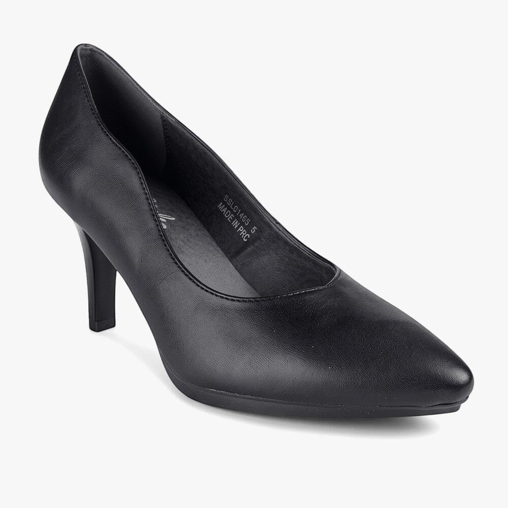 Hush Puppies Womens Soft Phillipa Court Shoe Black | Hush Puppies