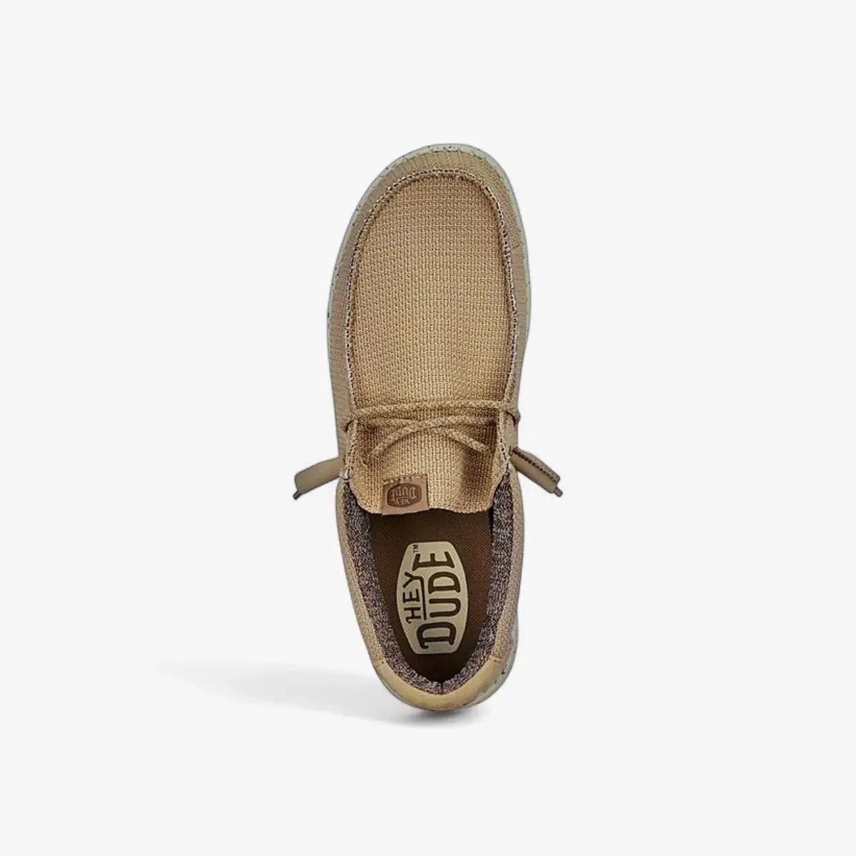 Hey Dude Mens Wally Sport Mesh Tan White | Hey Dude