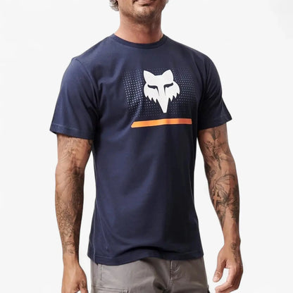 Fox Mens Optical Illusion Short Sleeve Tee Summit Navy | Fox
