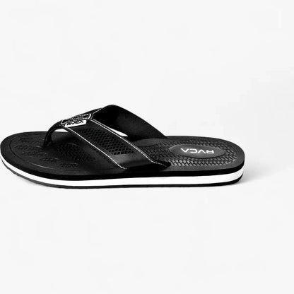 Rvca Mens Perforated Tbar Sandal Black | Rvca