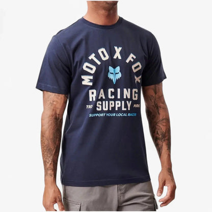 Fox Mens Local Racer Short Sleeve Tee Summit Navy | Fox