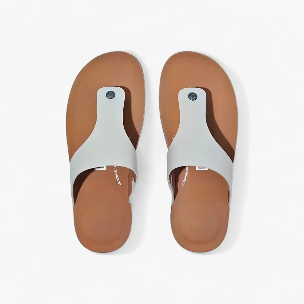 Fit Flop Mens Cork Leather Sandal Clay Grey | Fit Flop