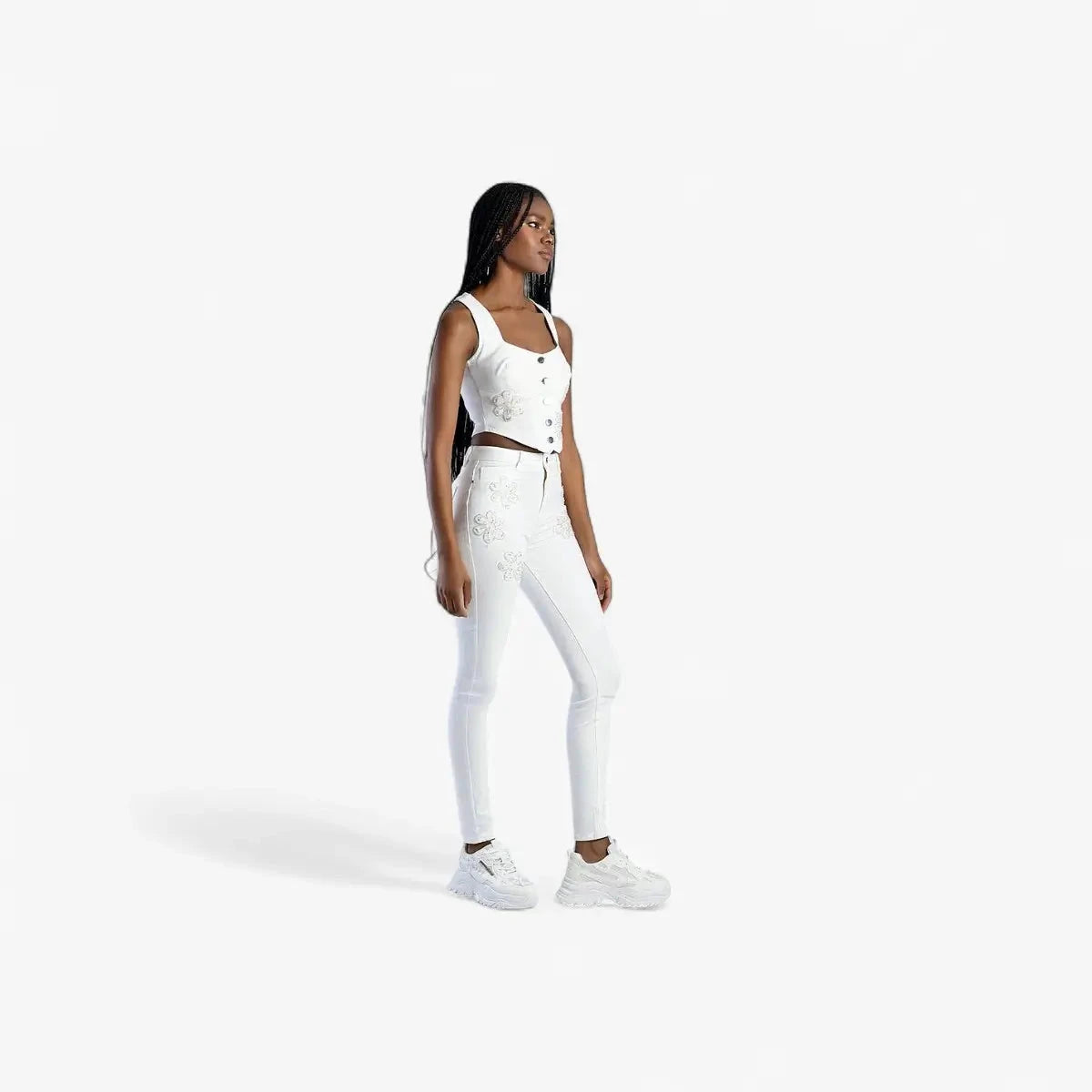 Sissy Boy Womens High Waisted Skinny Jean White | Sissy Boy