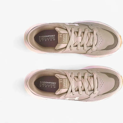Under Armour Mens Edge Leather Sneaker 203 Beige | Under Armour