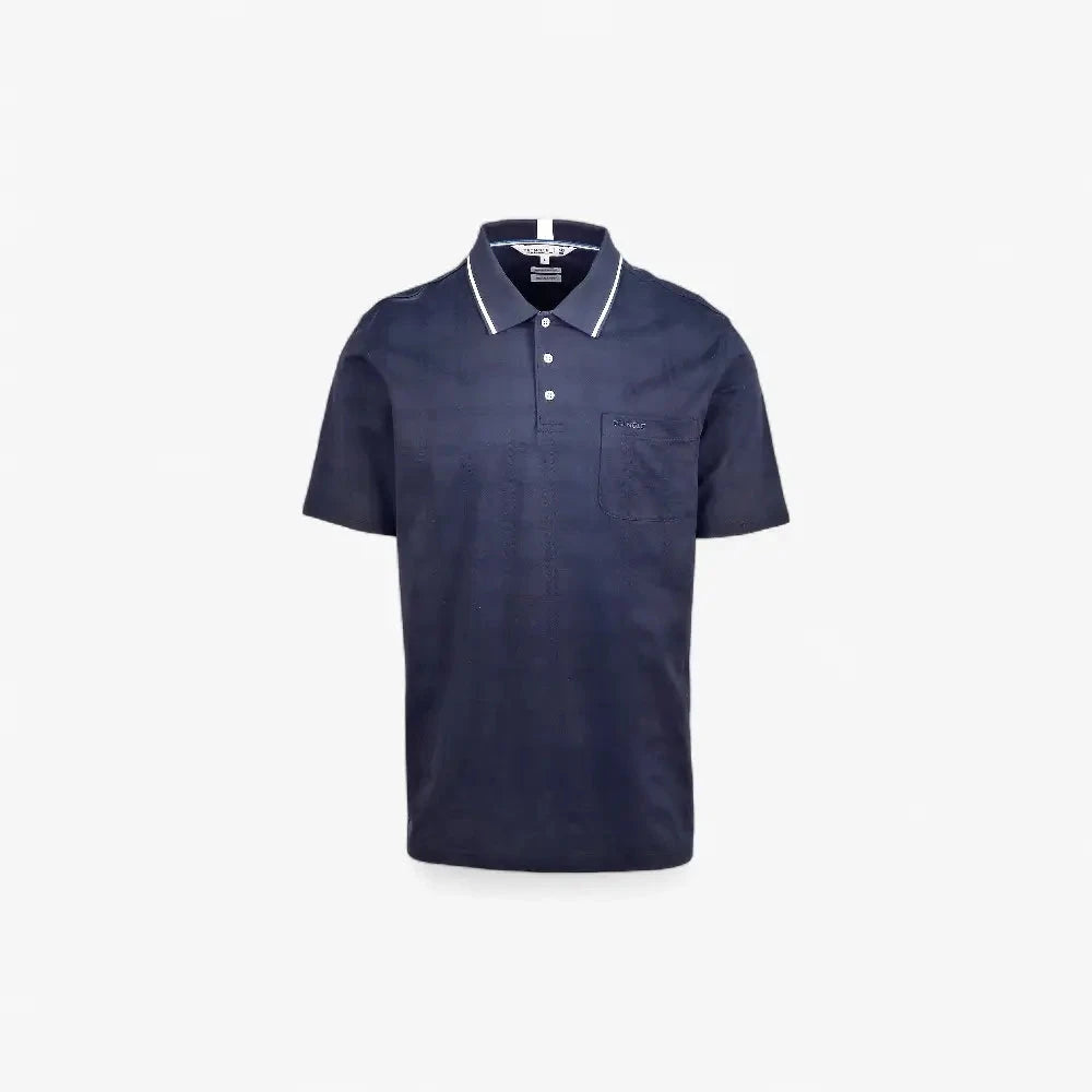Pringle Mens Josh Mercerised Short Sleeve Golfer Navy | Pringle