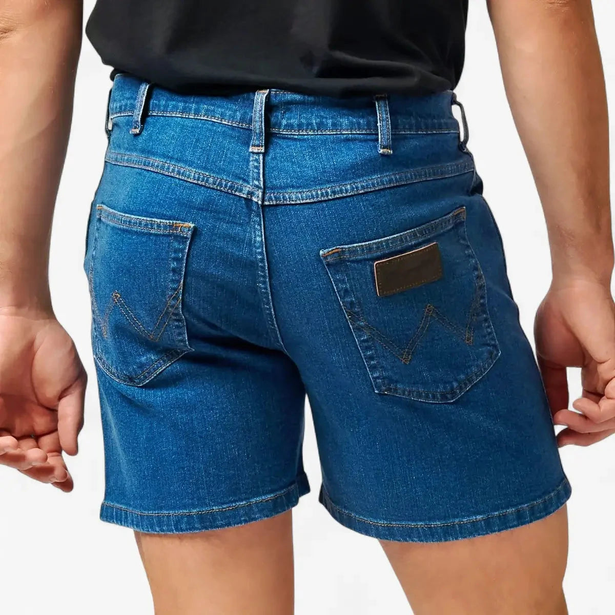 Wrangler Mens Hero Stretch Denim Shorts Stonewash | Wrangler