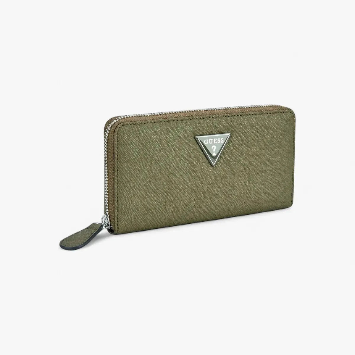Guess Viviette Slg Medium Zip Around Purse Olive | Guess