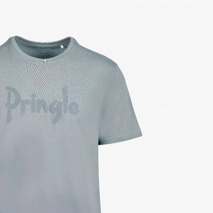 Pringle Mens Richard Raised Print Short Sleeve Tee Light Blue | Pringle