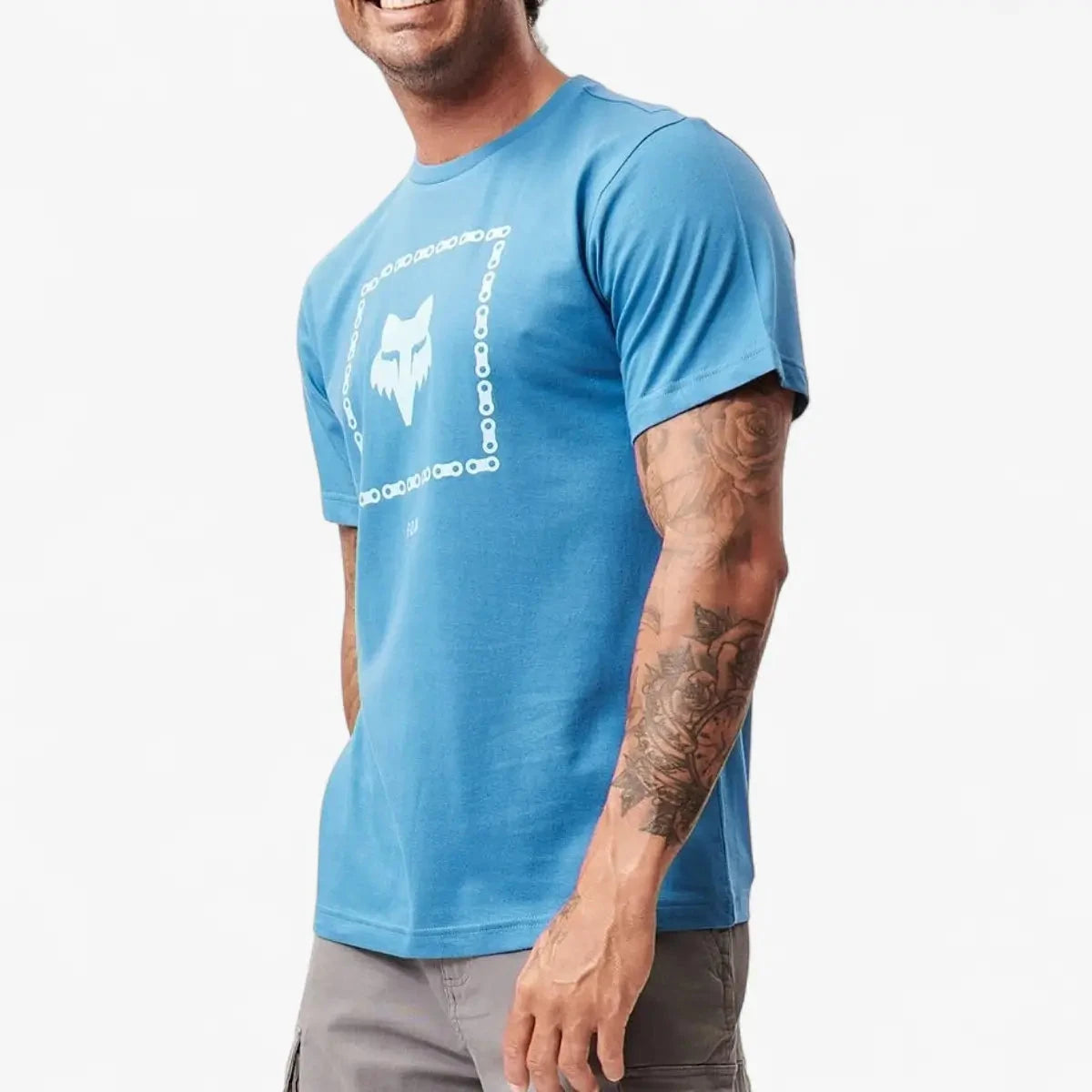 Fox Mens The Link Short Sleeve Tee Banaff Blue | Fox