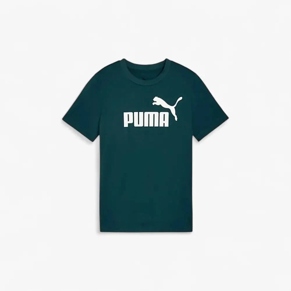 Puma Boys Ess No 1 Logo Short Sleeve Tee Green | Puma