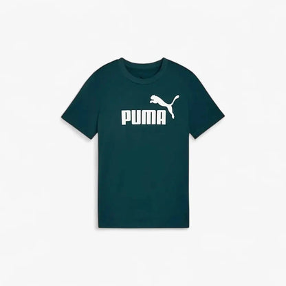 Puma Boys Ess No 1 Logo Short Sleeve Tee Green | Puma