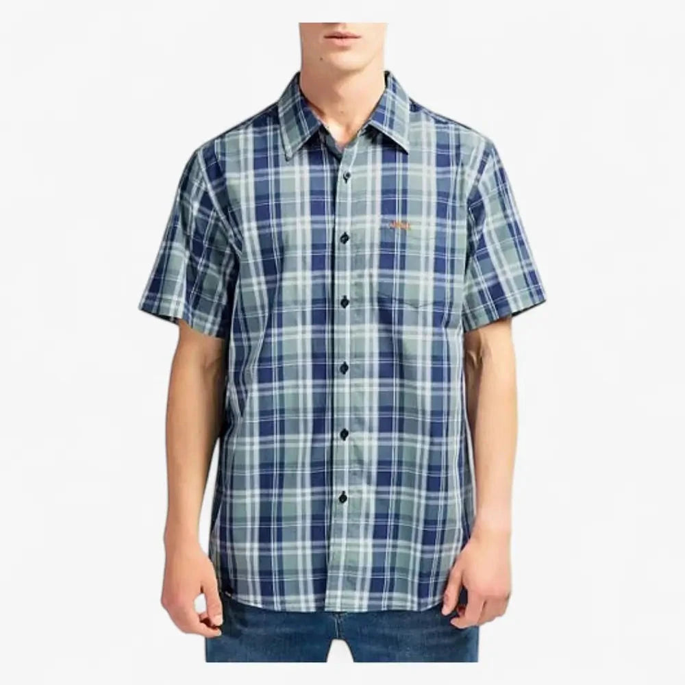 Jeep Mens Yd Check Short Sleeve Tee Multi Blue | Jeep