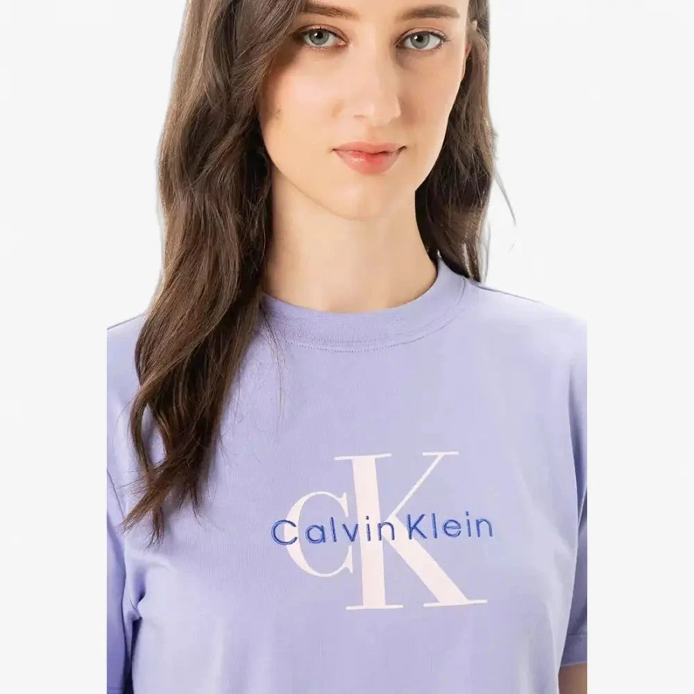 Calvin Klein Womens Monologo Seasonal Tee Purple | Calvin Klein