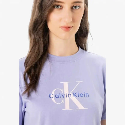 Calvin Klein Womens Monologo Seasonal Tee Purple | Calvin Klein