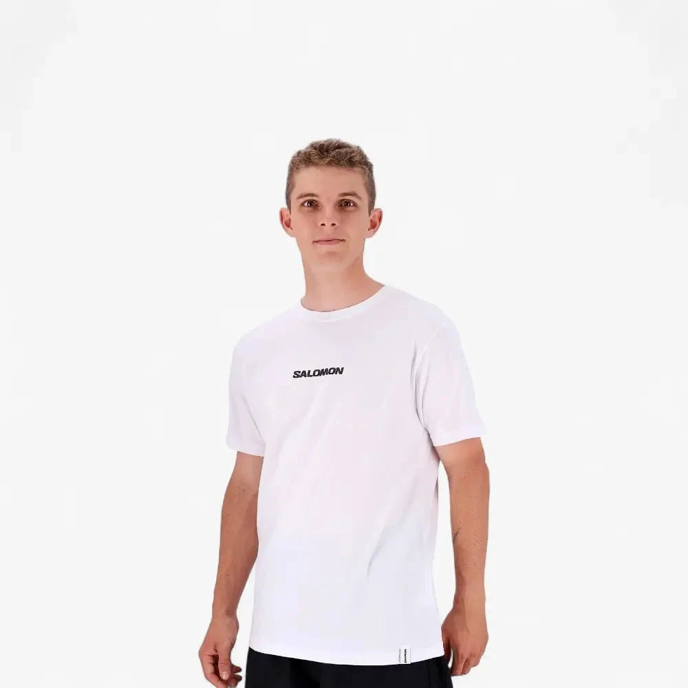 Salomon Mens Logo Short Sleeve Tee White | Salomon