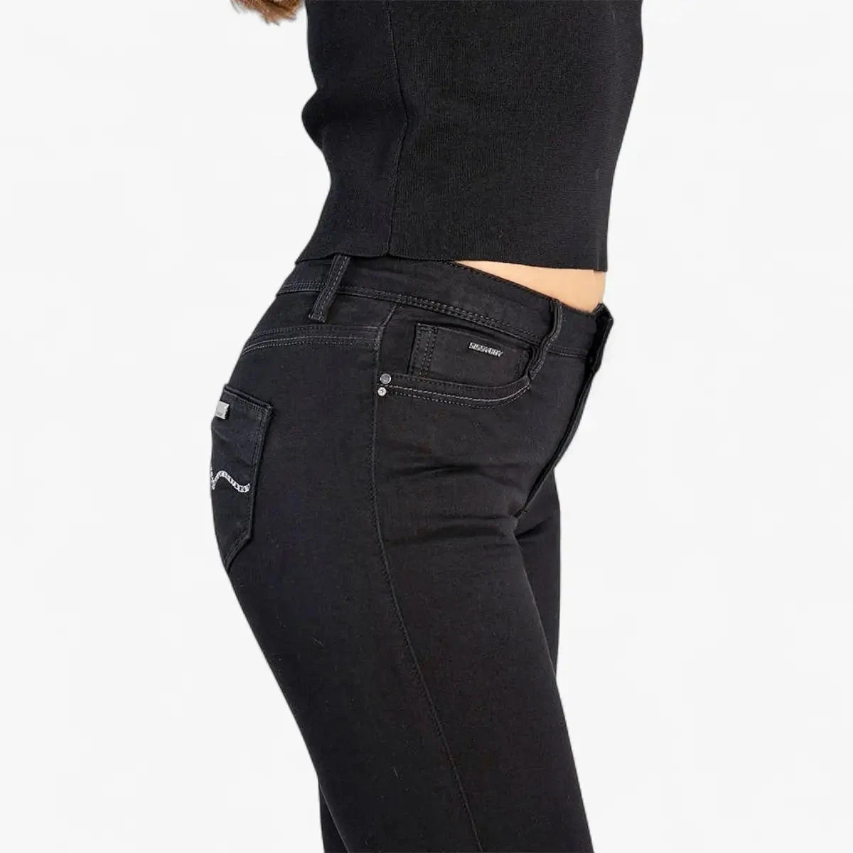 Sissy Boy Mid Waist Basic Skinny Jean Black | Sissy Boy