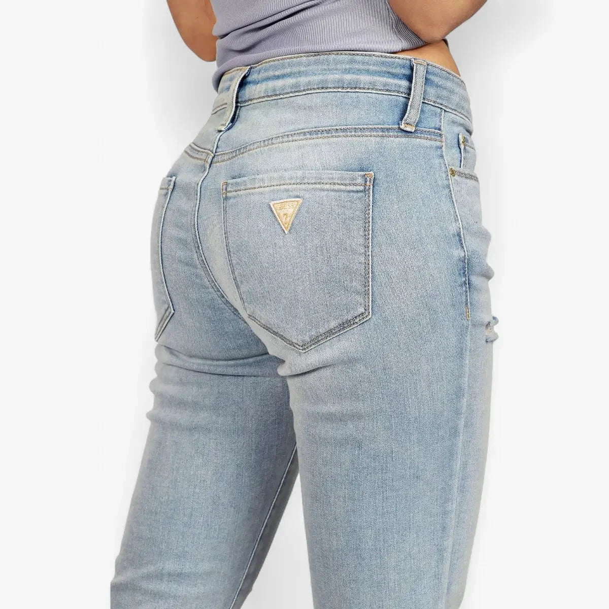 Guess Womens Tayla Jeans Power Skinny Low Rise Jean Light Wash | Guess
