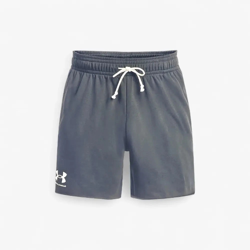 Under Armour Mens Rival Terry 6" Shorts 001 Black | Under Armour
