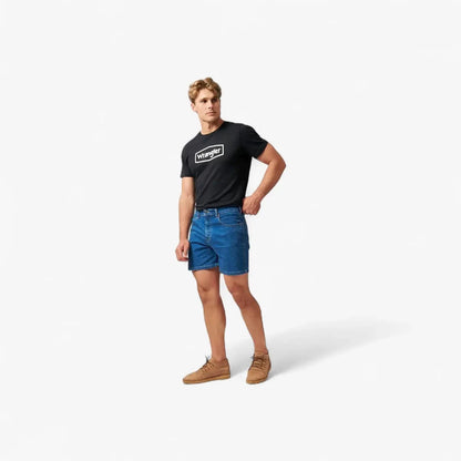 Wrangler Mens Hero Stretch Denim Shorts Stonewash | Wrangler