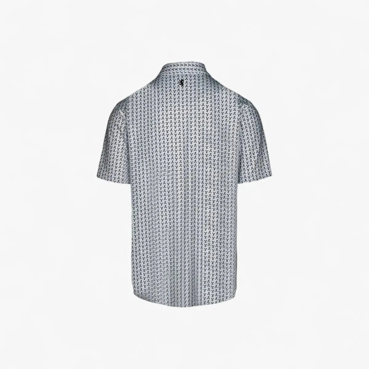 Pringle Mens George Printed Technical Short Sleeve Golfer White | Pringle