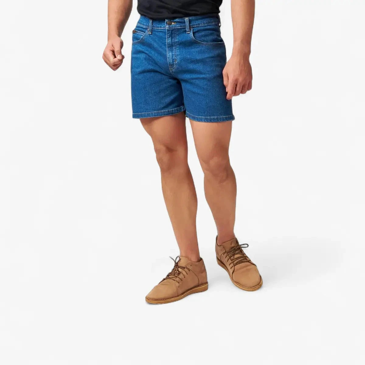 Wrangler Mens Hero Stretch Denim Shorts Stonewash | Wrangler