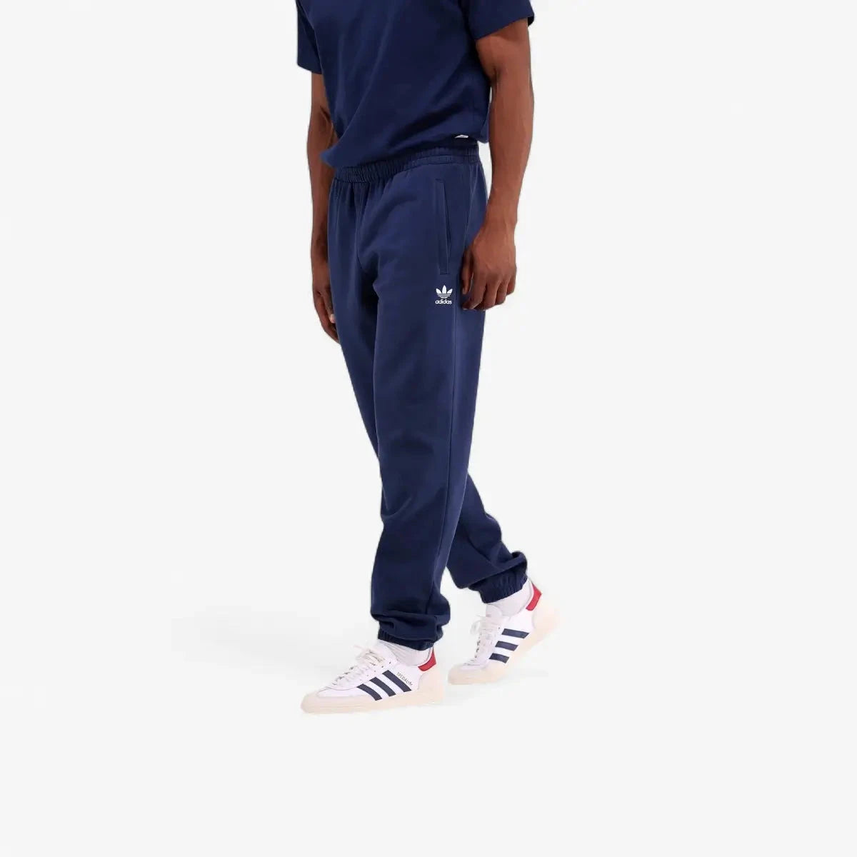 Adidas Mens Trefoil Essentials French Terry Joggers Night Indigo | Adidas