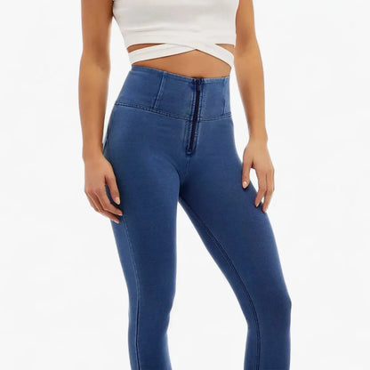 Freddy Womens Light Blue Stitch High Waist Long Length Jean | Freddy
