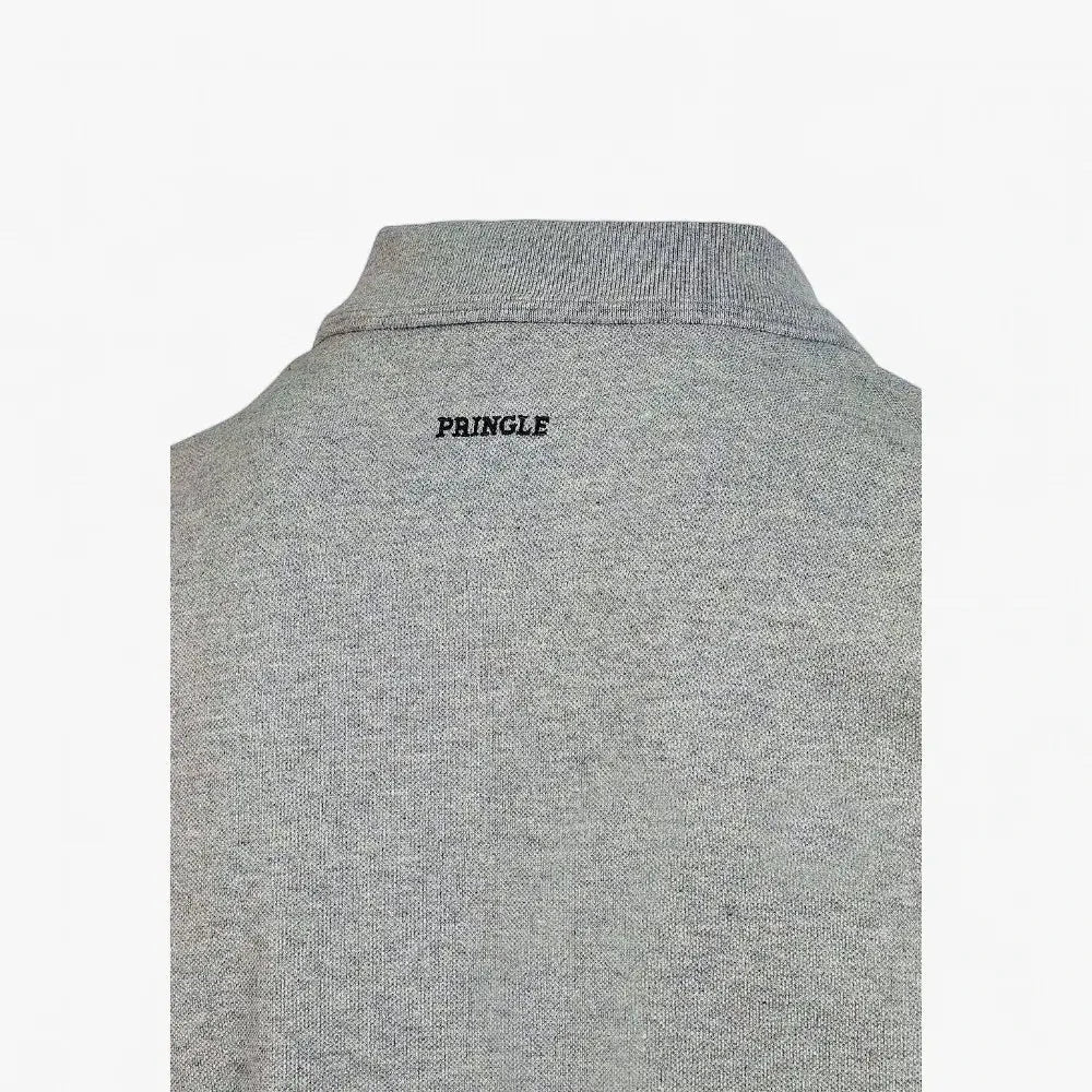 Pringle Mens Austyn Core Pique Short Sleeve Golfer Grey Mel | Pringle