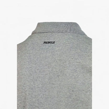 Pringle Mens Austyn Core Pique Short Sleeve Golfer Grey Mel | Pringle