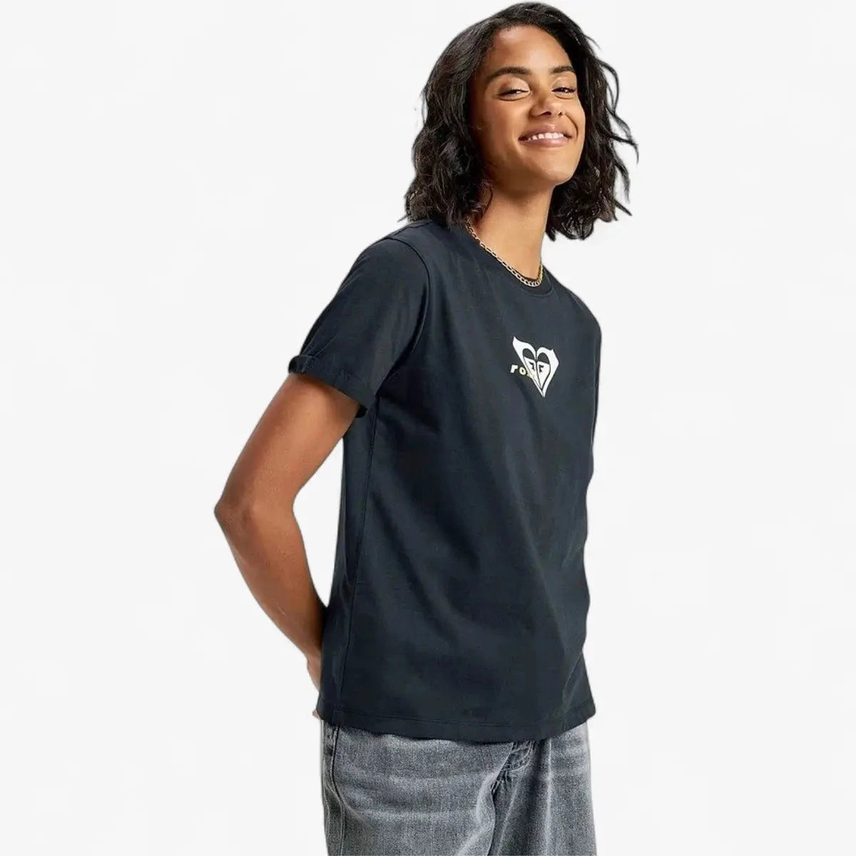 Roxy Womens Ocean Regular Corpo Short Sleeve Tee Anthracite | Roxy