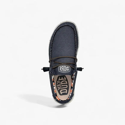 Hey Dude Mens Wally Sox Stitch Black Multi | Hey Dude