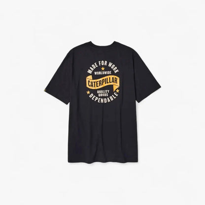 Caterpillar Mens Graphic Short Sleeve Tee Black | Caterpillar