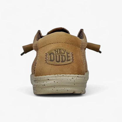 Hey Dude Mens Wally Sport Mesh Tan White | Hey Dude