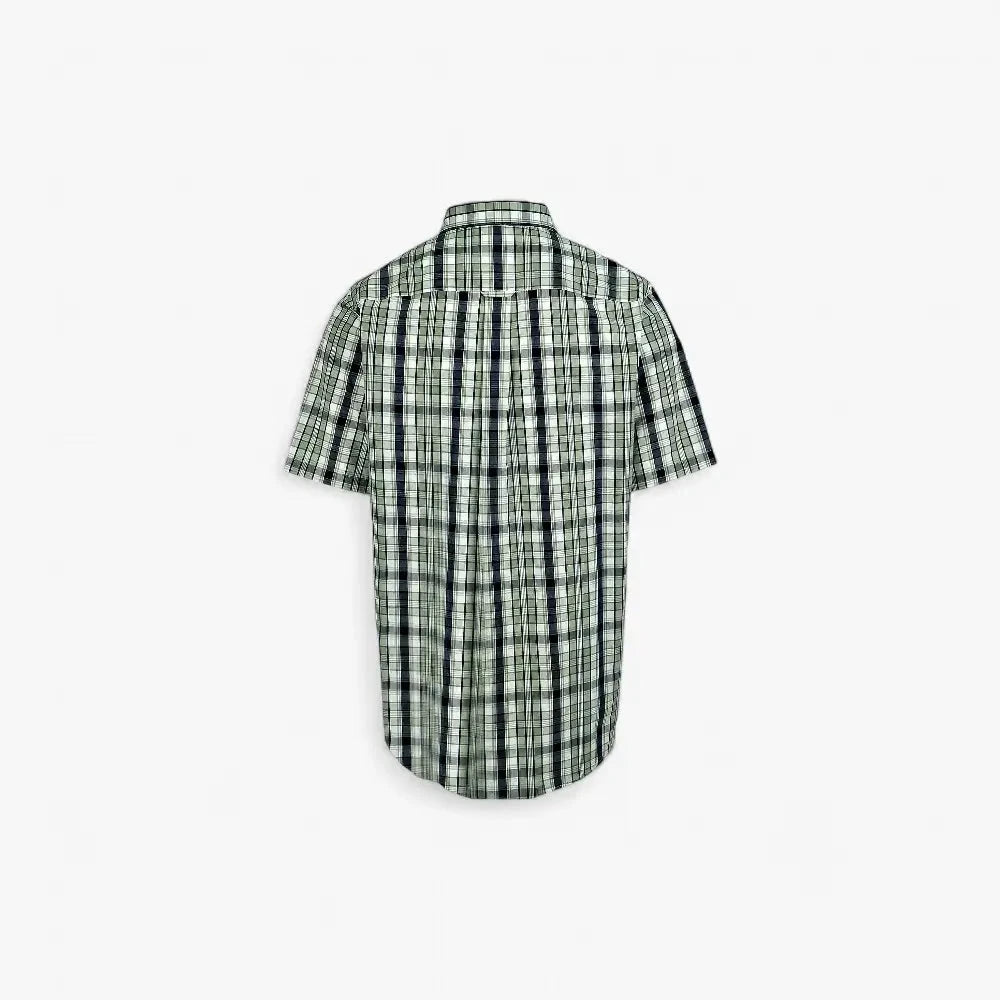 Pringle Mens Jasper Short Sleeve Check Classic Shirt Green | Pringle