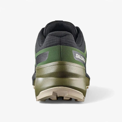 Salomon Mens Speedcross Peak Trail Sneaker Black Black Forest Rainy Day | Salomon