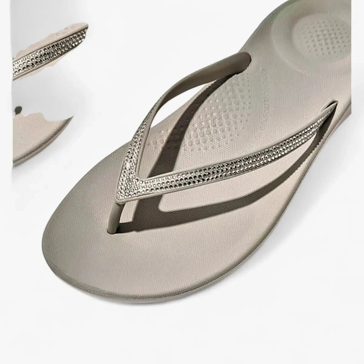 Fit Flop Womens I Qushion Sparkle Sandal Grey | Fit Flop