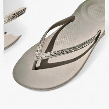 Fit Flop Womens I Qushion Sparkle Sandal Grey | Fit Flop