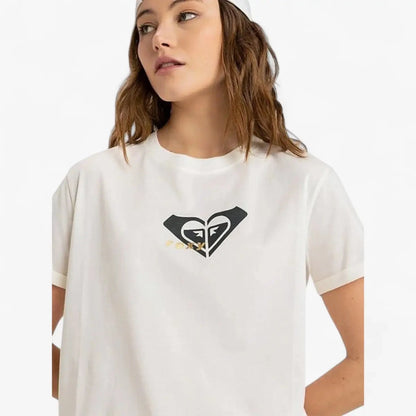 Roxy Womens Oceanregular Corpo Short Sleeve Tee Egret | Roxy