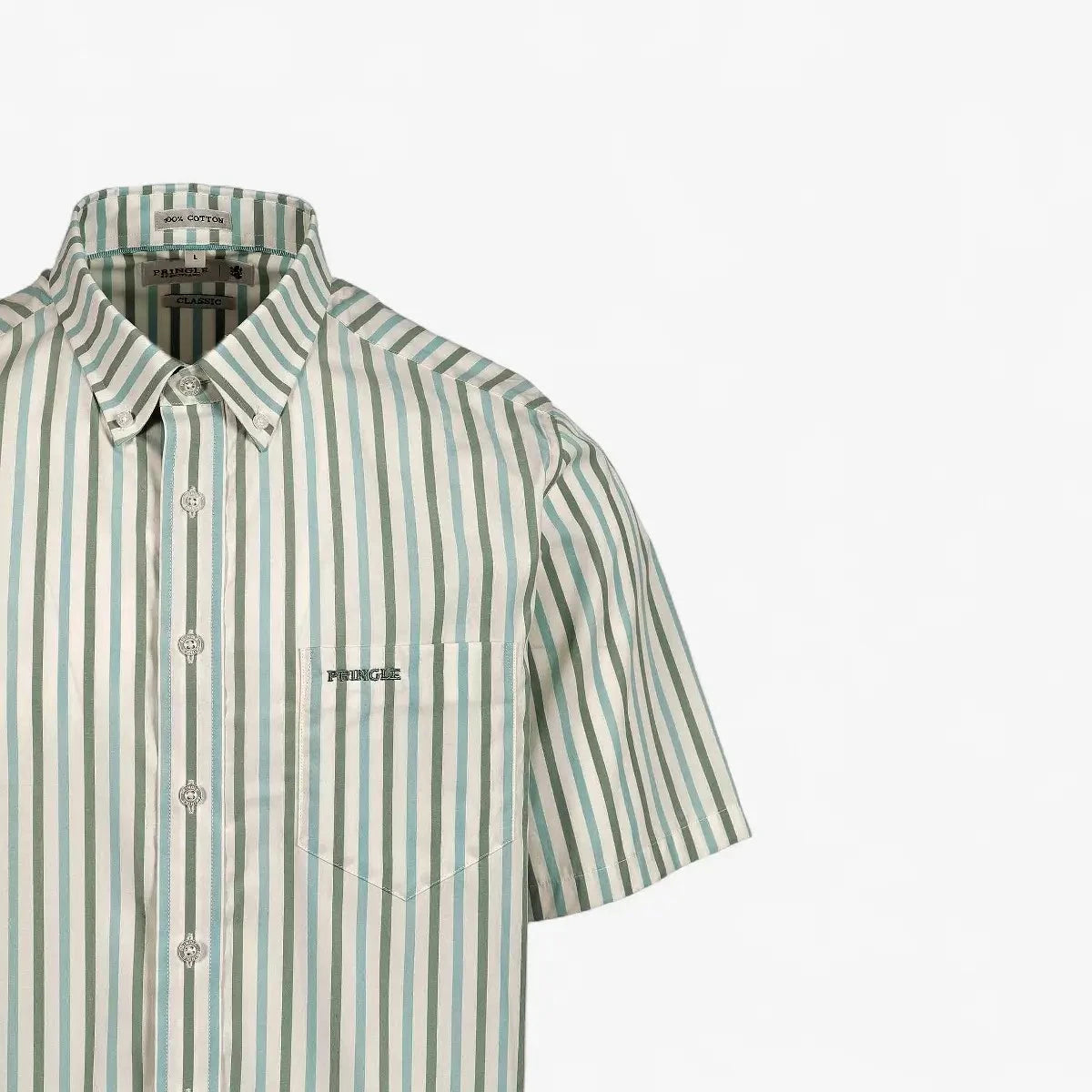 Pringle Mens Larry Short Sleeve Classic Shirt White | Pringle