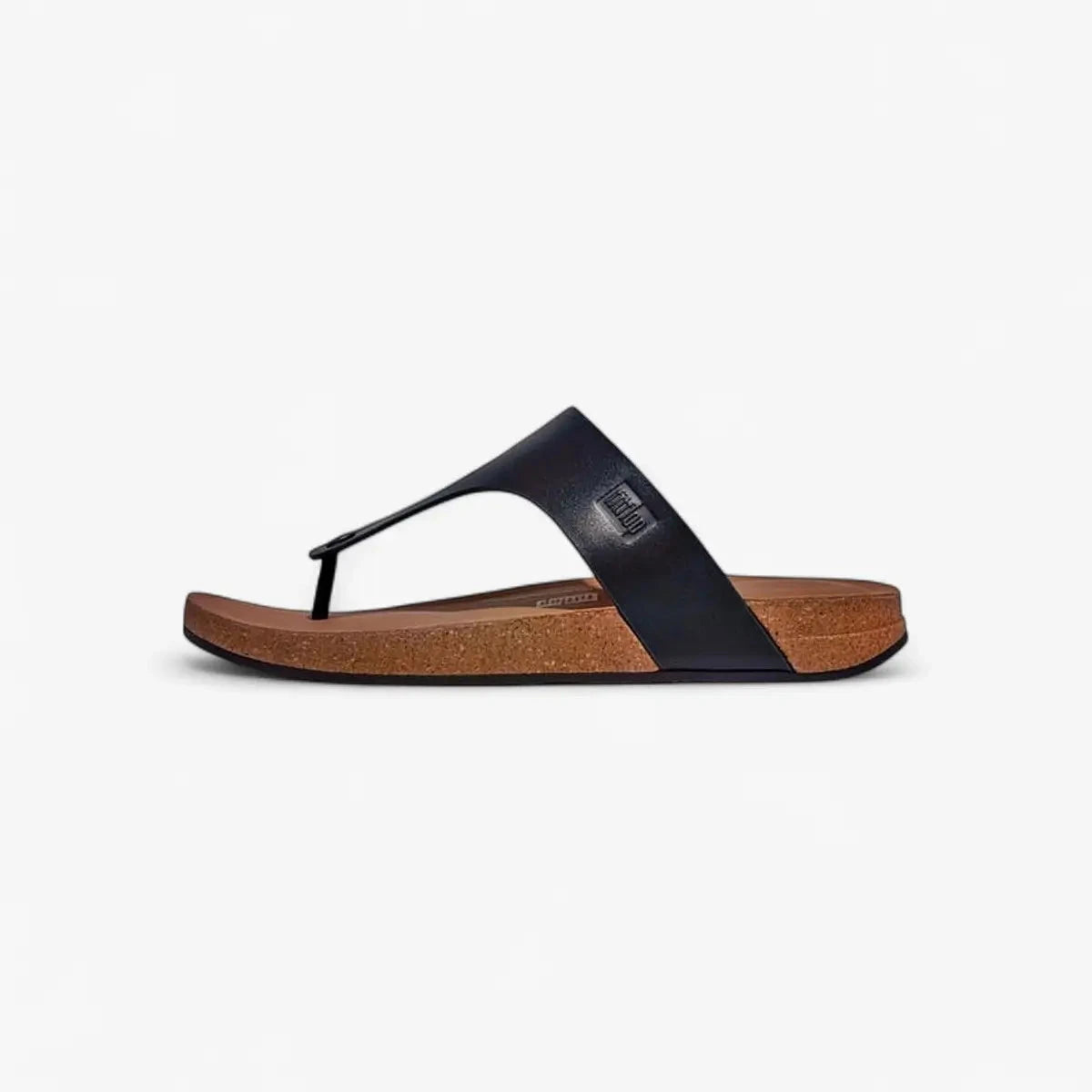 Fit Flop Mens Cork Leather Sandal Black | Fit Flop