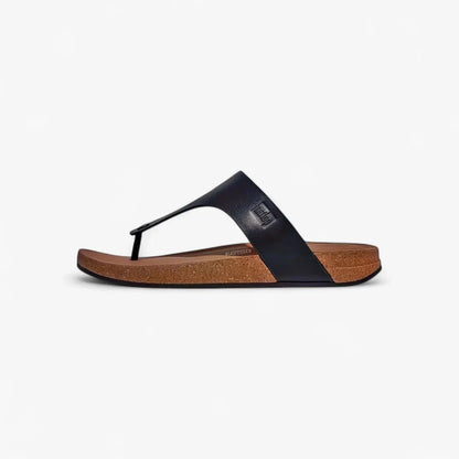 Fit Flop Mens Cork Leather Sandal Black | Fit Flop